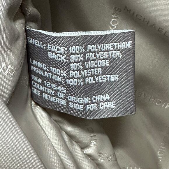 Michael Kors Men’s Faux Leather Jacket - Bone Beige, Size Medium NWT - Picture 6 of 6